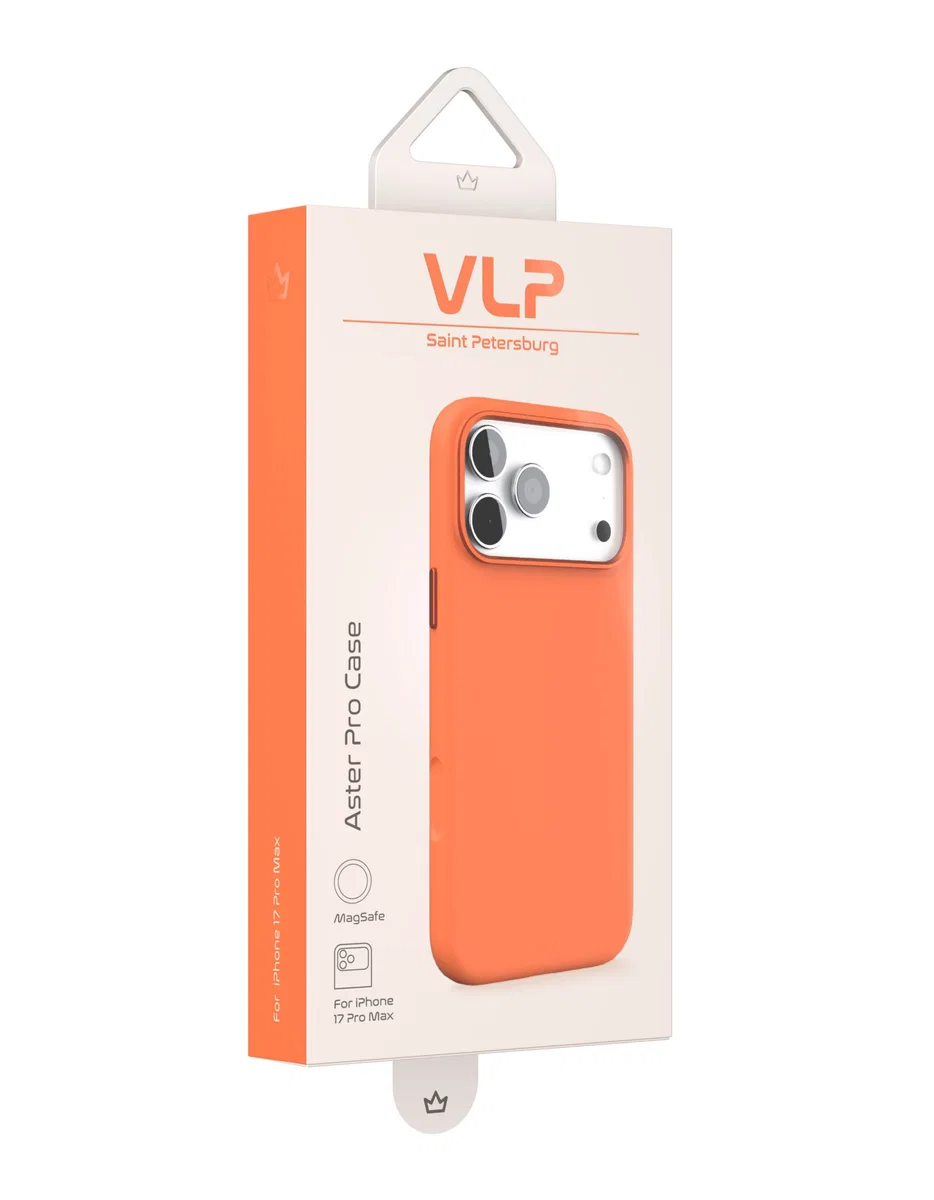 Чехол VLP Aster Pro Case с MagSafe для iPhone 17 Pro Max, оранжевый