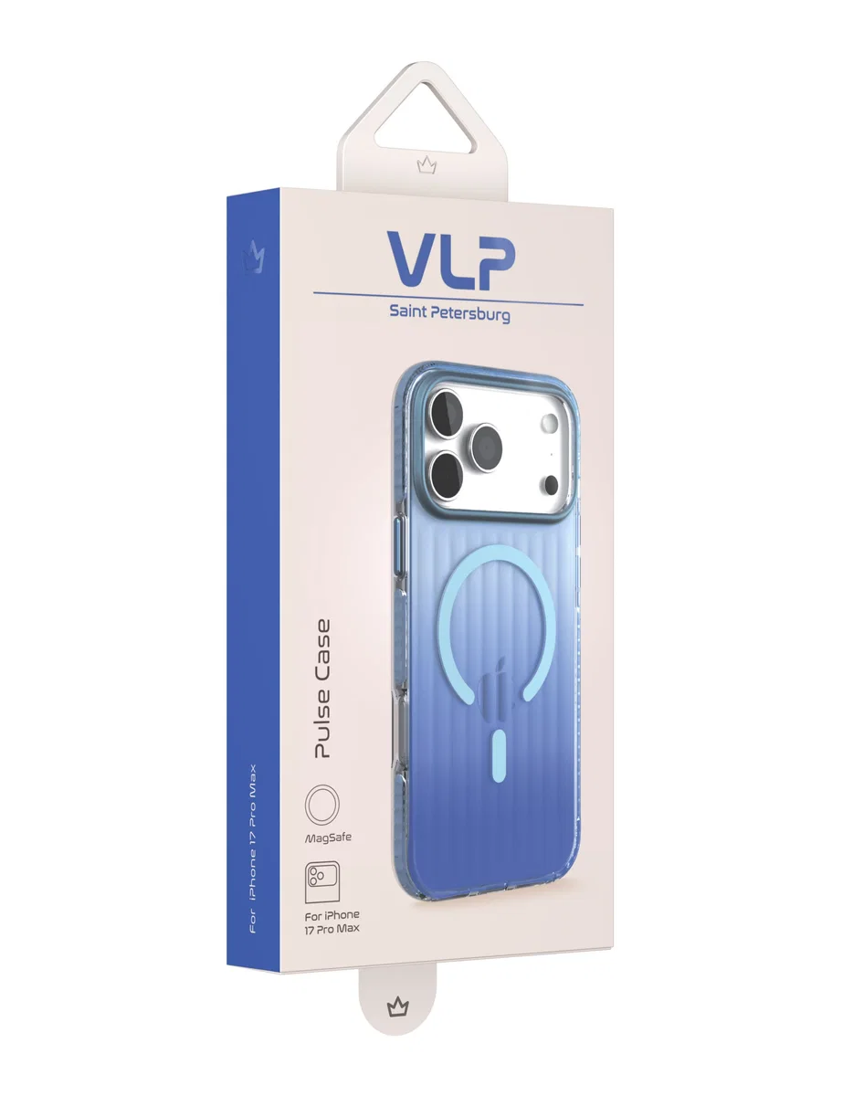 Чехол VLP Pulse Case с MagSafe для iPhone 17 Pro Max /18 Pro Max (Синий)