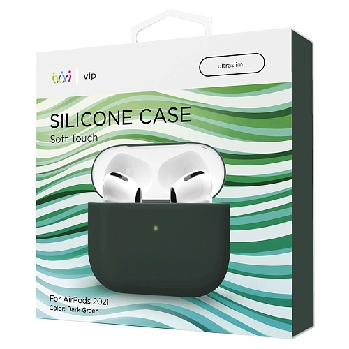 Чехол на AirPods Pro vlp темно-зеленый (без кольца)