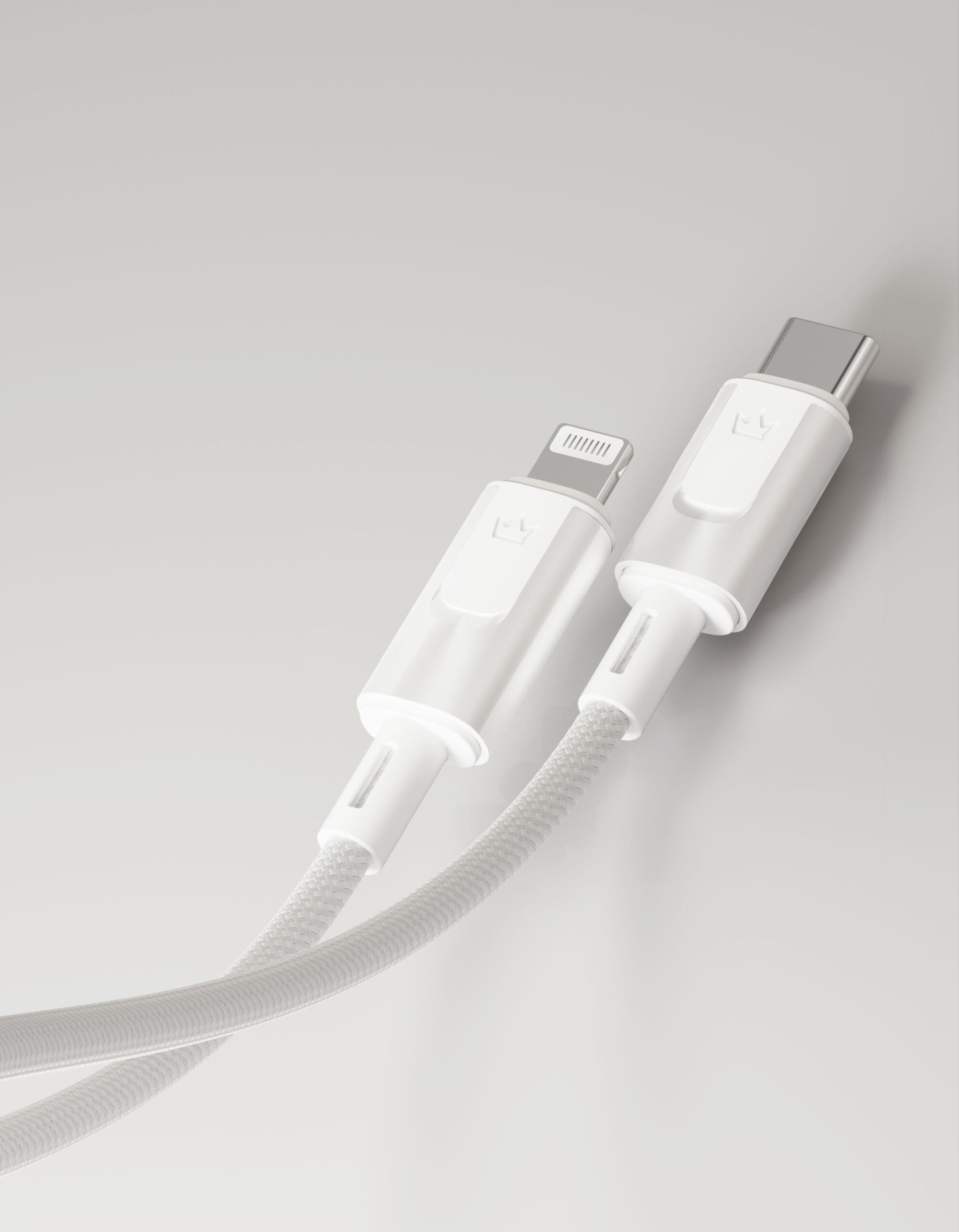 Дата-кабель VLP Force Line 30W USB-C + Lightning, 1.2m, белый