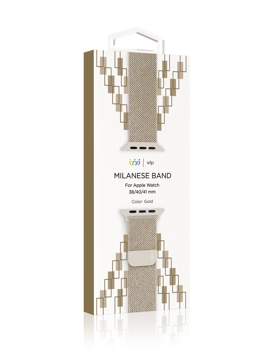 Ремешок миланская петля VLP Milanese Band Pro 38/40/41 mm Gold