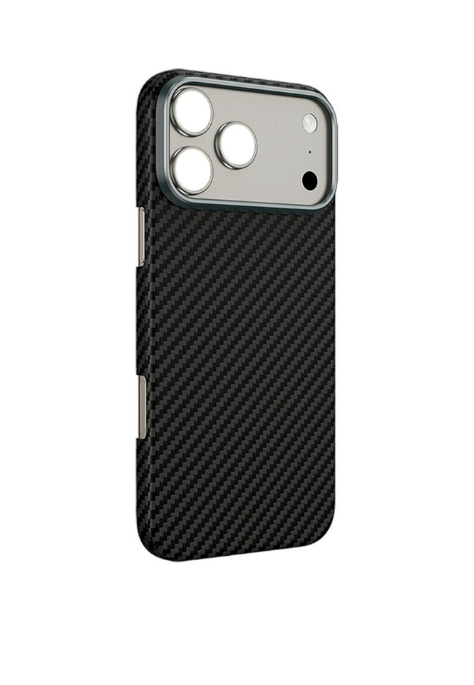 Чехол Kwi-Ni с MagSafe для iPhone 17 Pro Max / 18 Pro Max под карбон черный