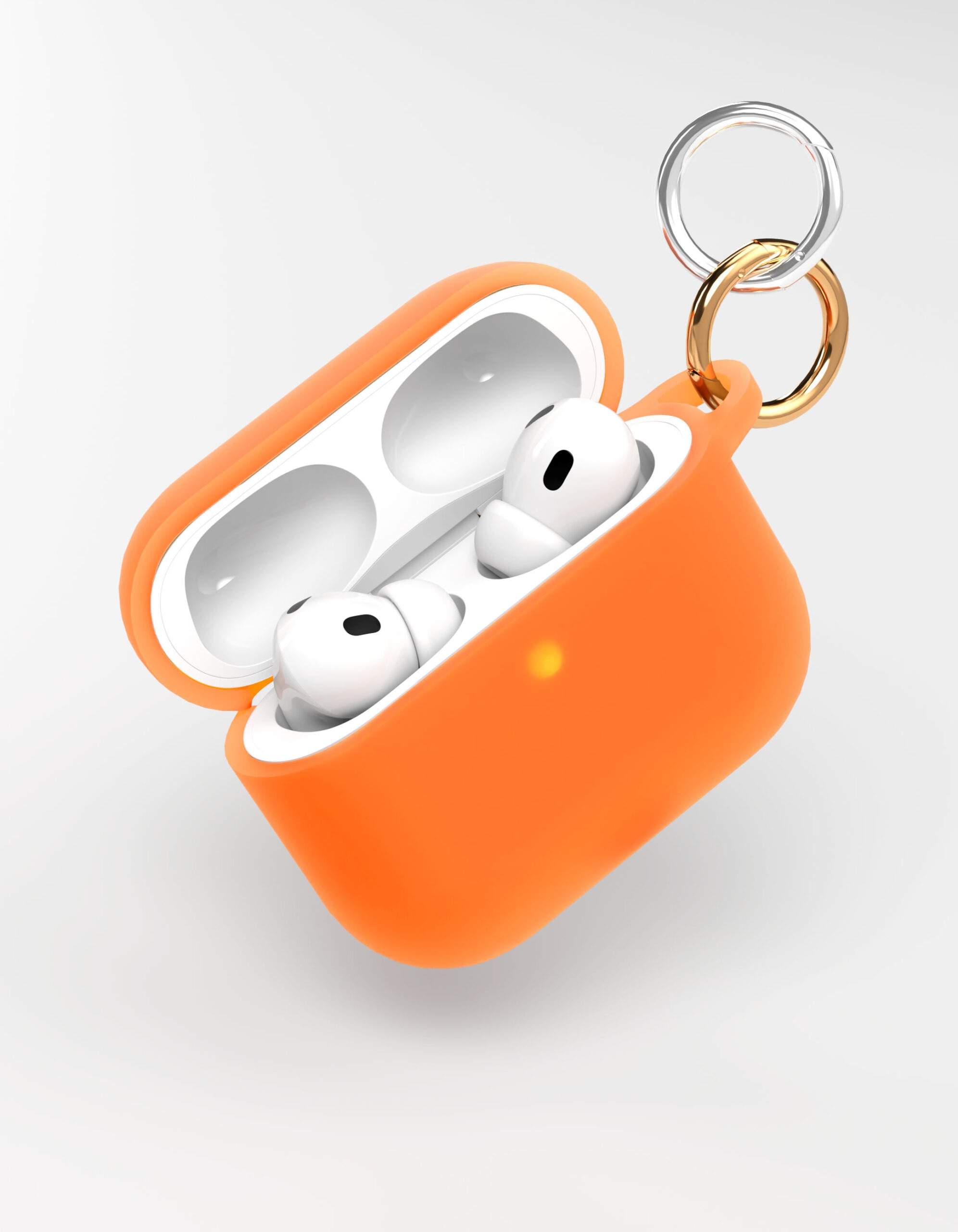 Чехол силиконовый VLP Charm Case для AirPods Pro 3, оранжевый