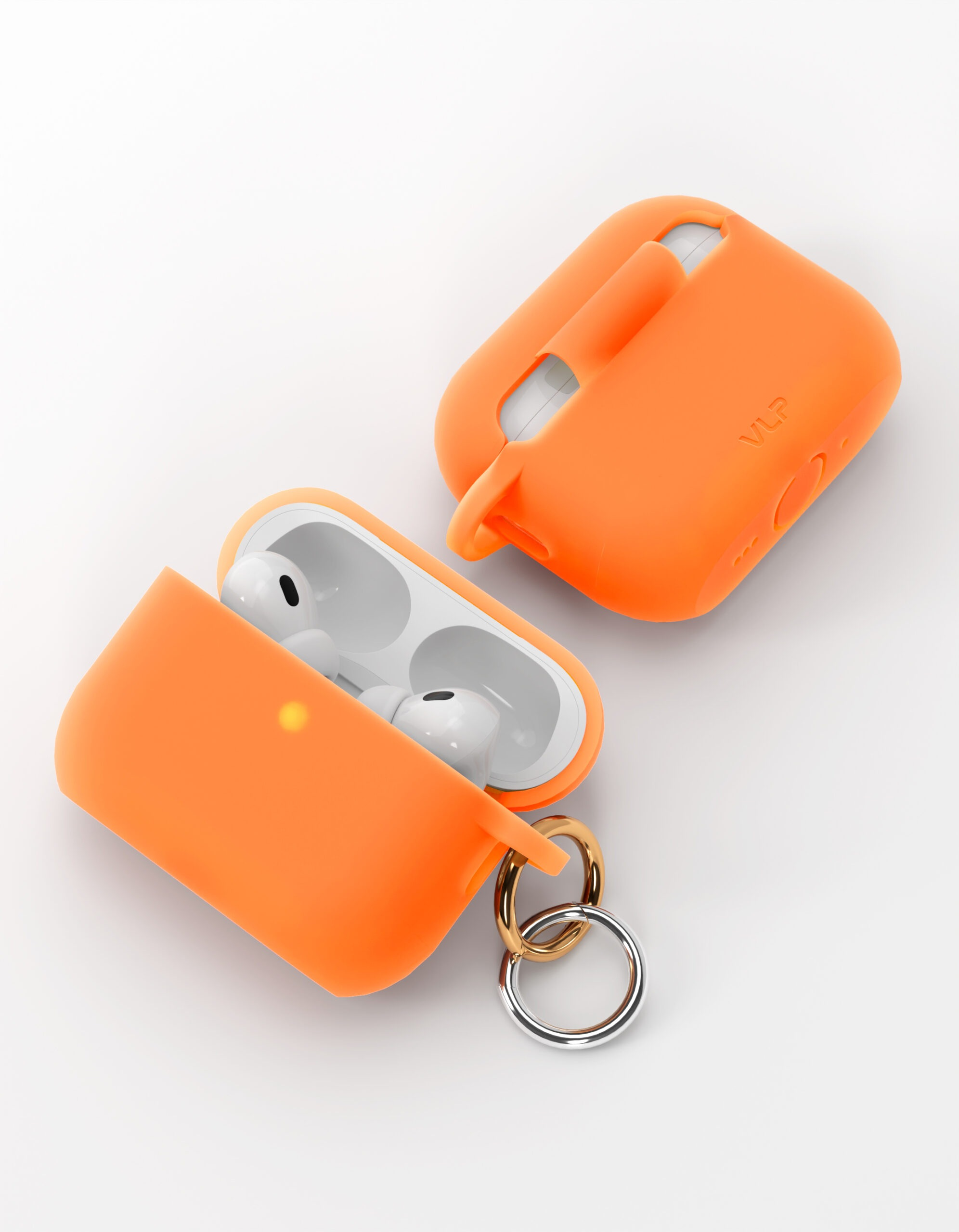 Чехол силиконовый VLP Charm Case для AirPods Pro 3, оранжевый