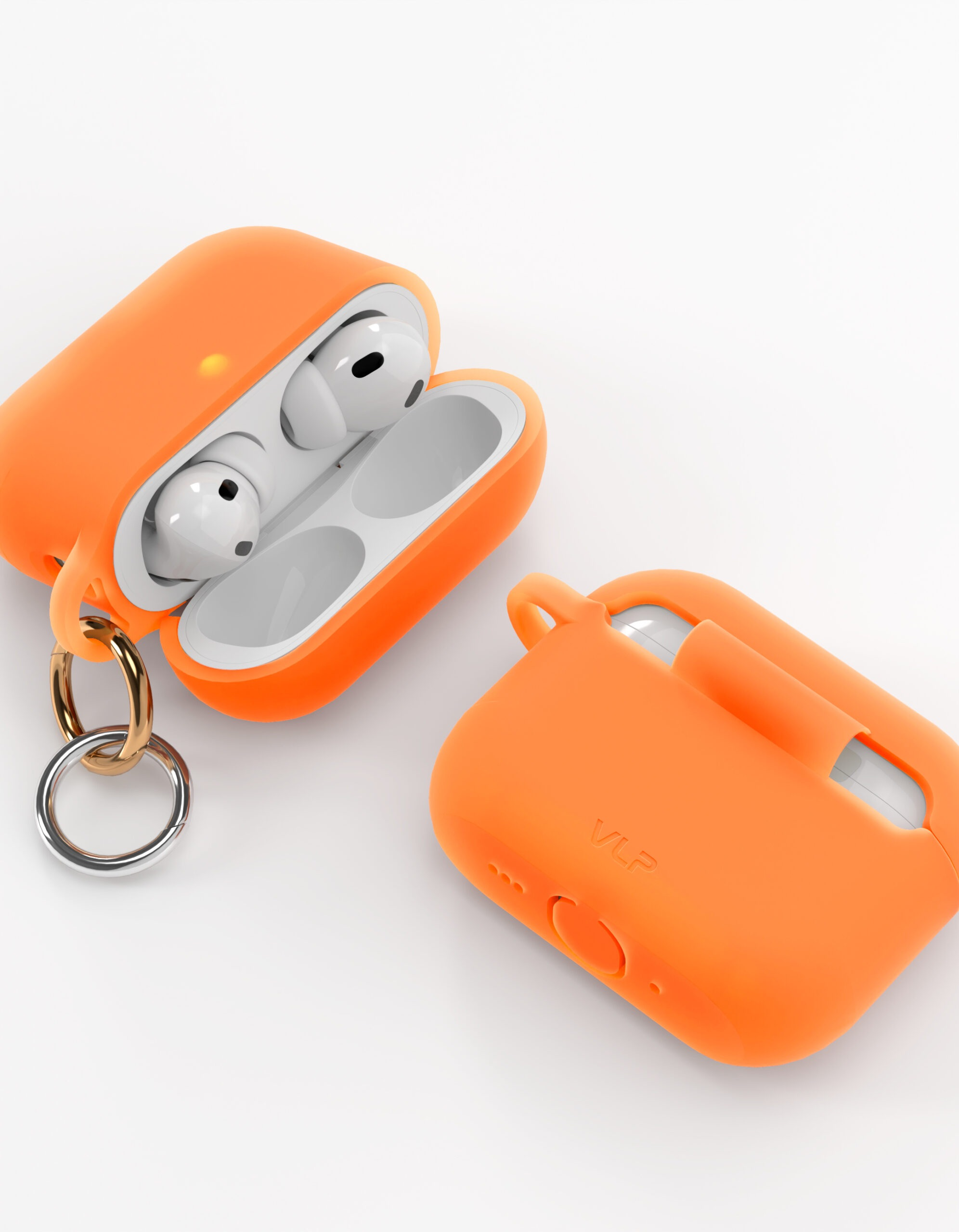 Чехол силиконовый VLP Charm Case для AirPods Pro 3, оранжевый