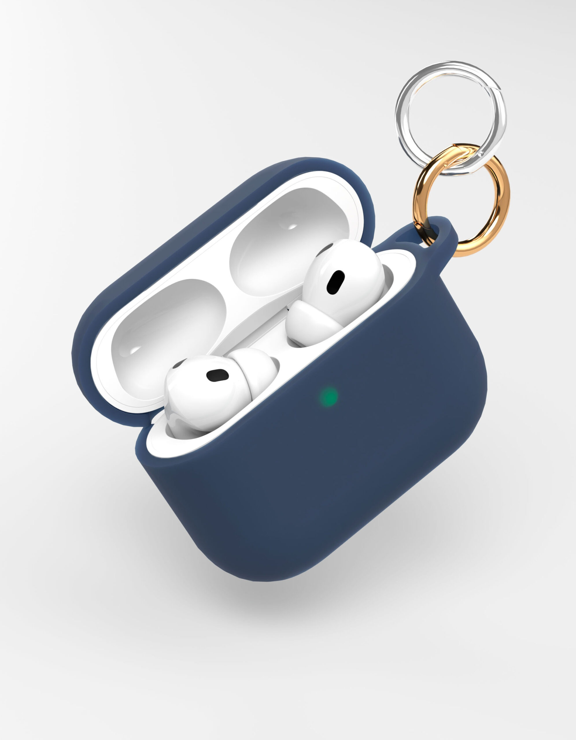 Чехол силиконовый VLP Charm Case для AirPods Pro 3, темно-синий