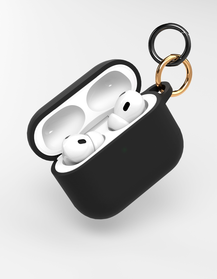 Чехол силиконовый VLP Charm Case для AirPods Pro 3, черный