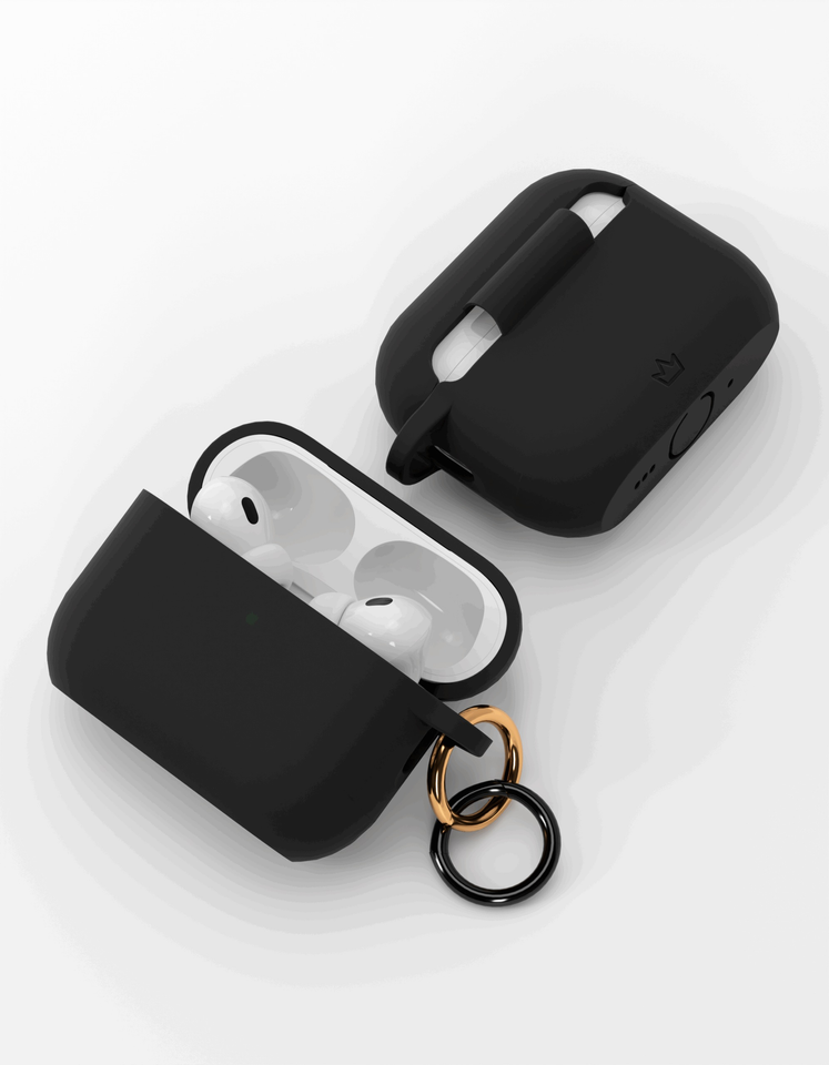 Чехол силиконовый VLP Charm Case для AirPods Pro 3, черный
