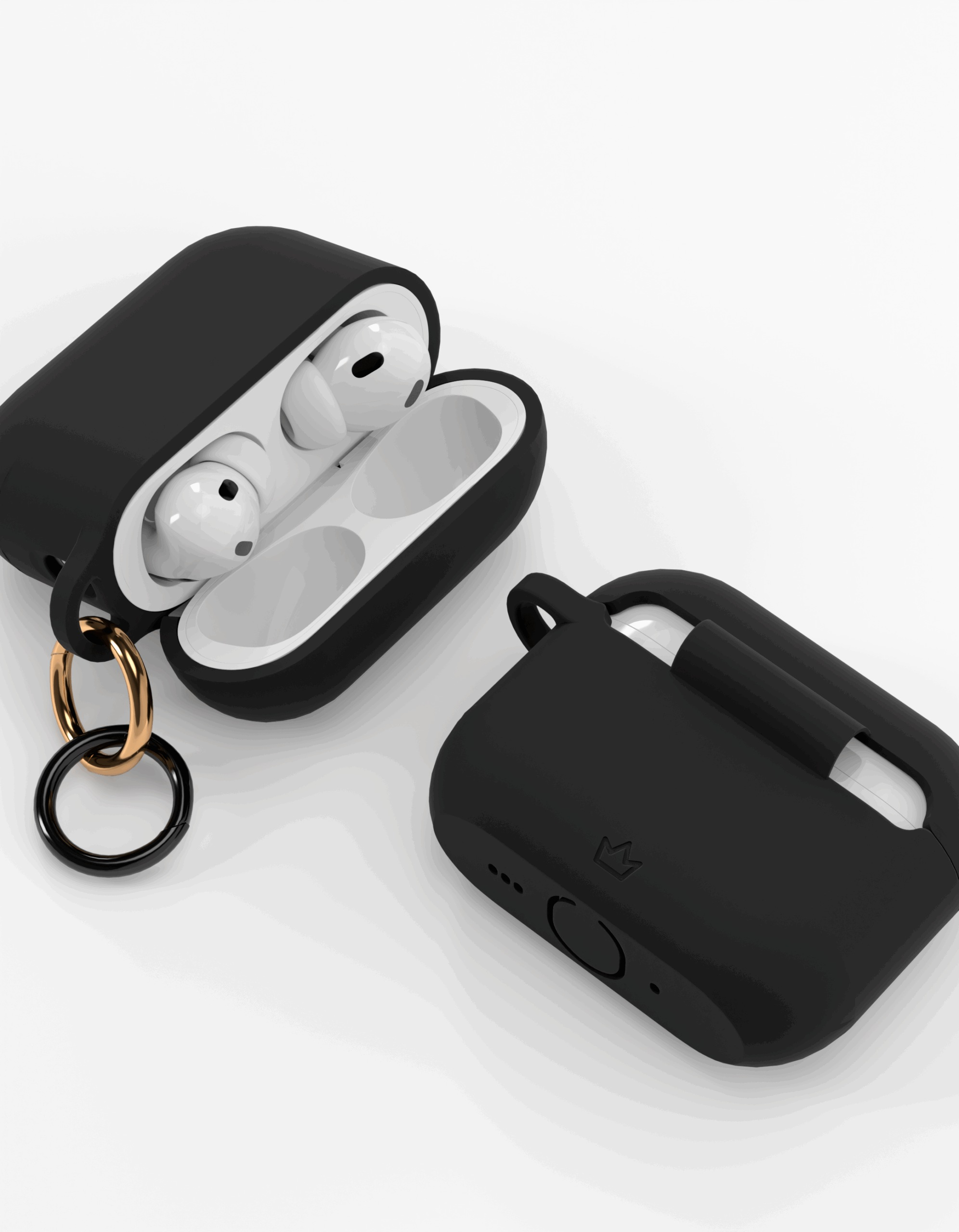 Чехол силиконовый VLP Charm Case для AirPods Pro 3, черный