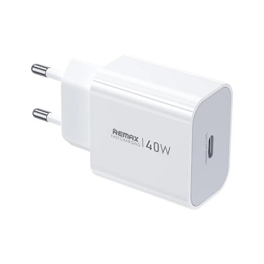 Адаптер Remax CA10 2xUSB-C 40W с кабелем USB-C 1m (White)