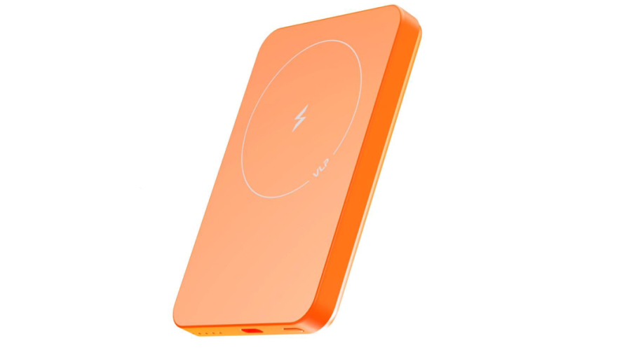 Аккумулятор внешний VLP LITE Power Snap 5000 mAh, 3A, MagSafe, USB-C, оранжевый