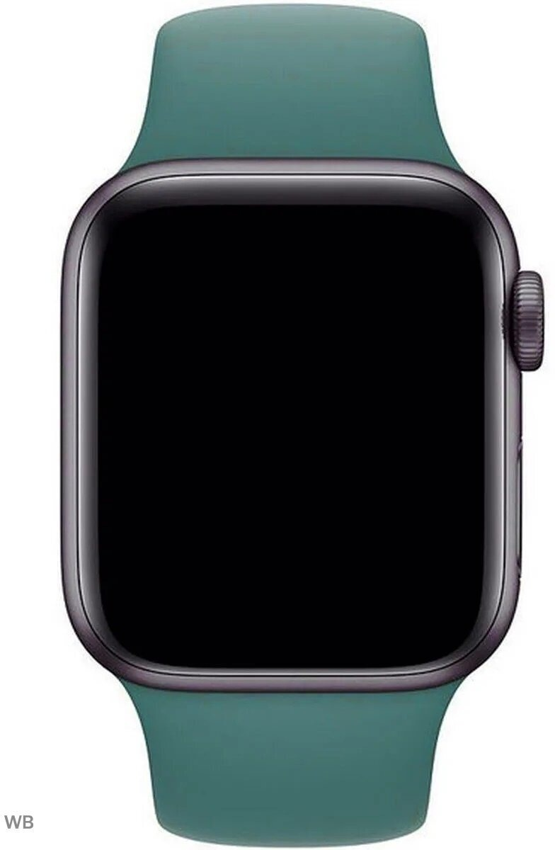 Ремешок силиконовый для Apple Watch 38/40/41, темно-зеленый