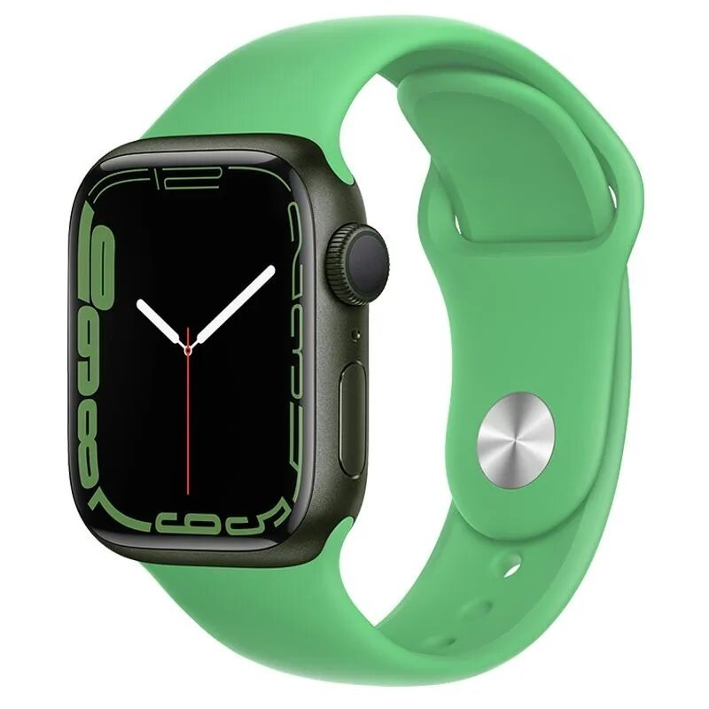 Ремешок силиконовый для Apple Watch 42/44/45/49 ярко-зеленый
