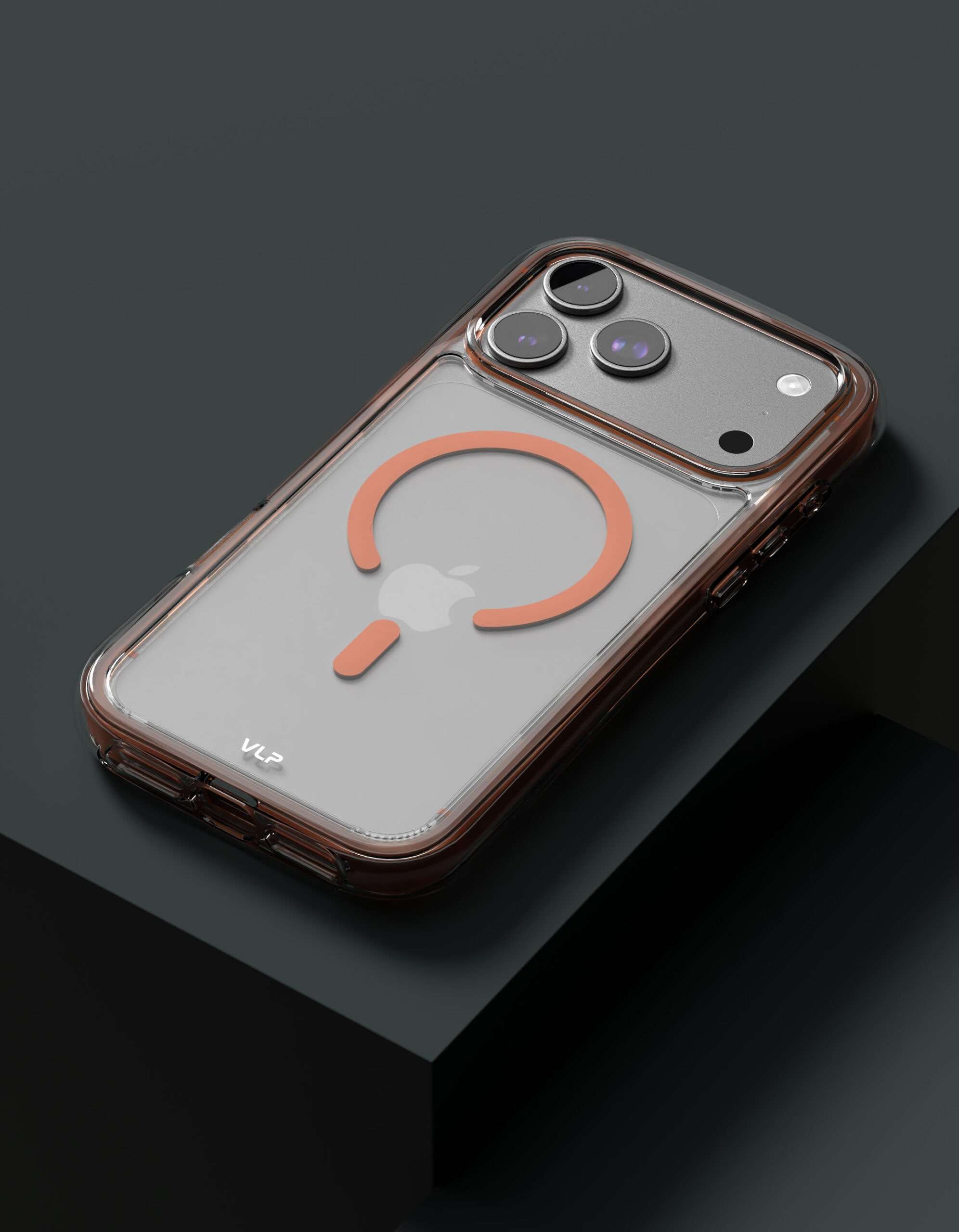 Чехол VLP Bubble Case с MagSafe для iPhone 17 Pro Max, оранжевый