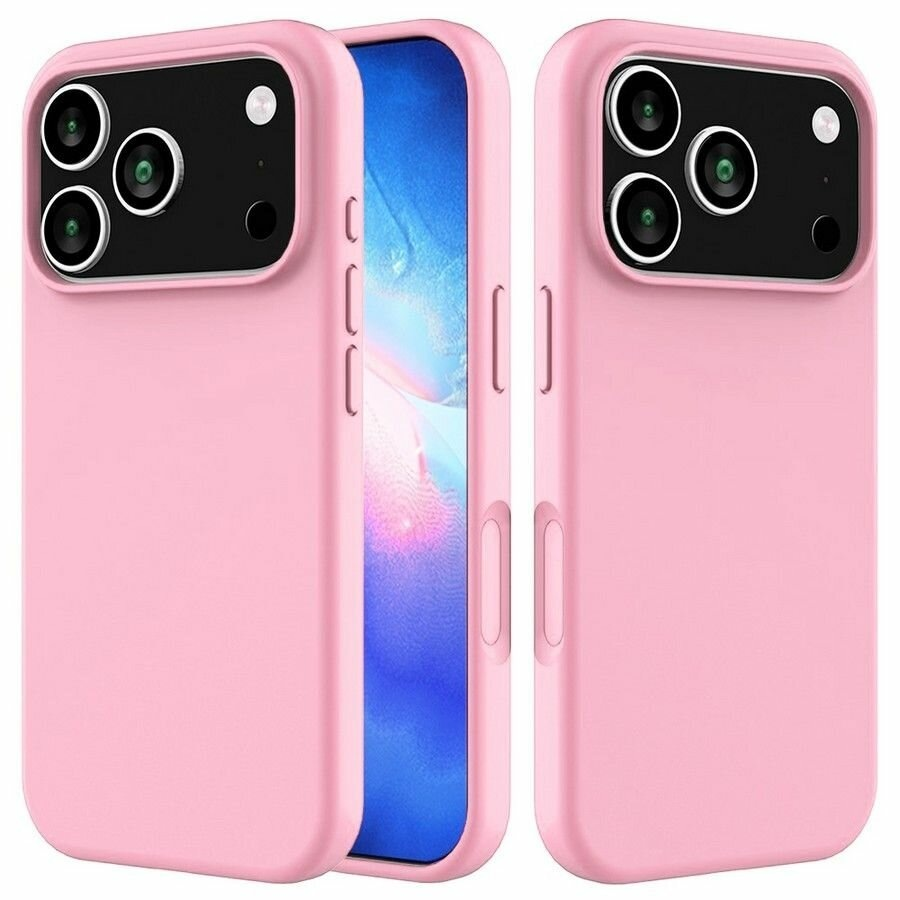 Чехол Silicone Case 17 Pro Max розовый (без лого)