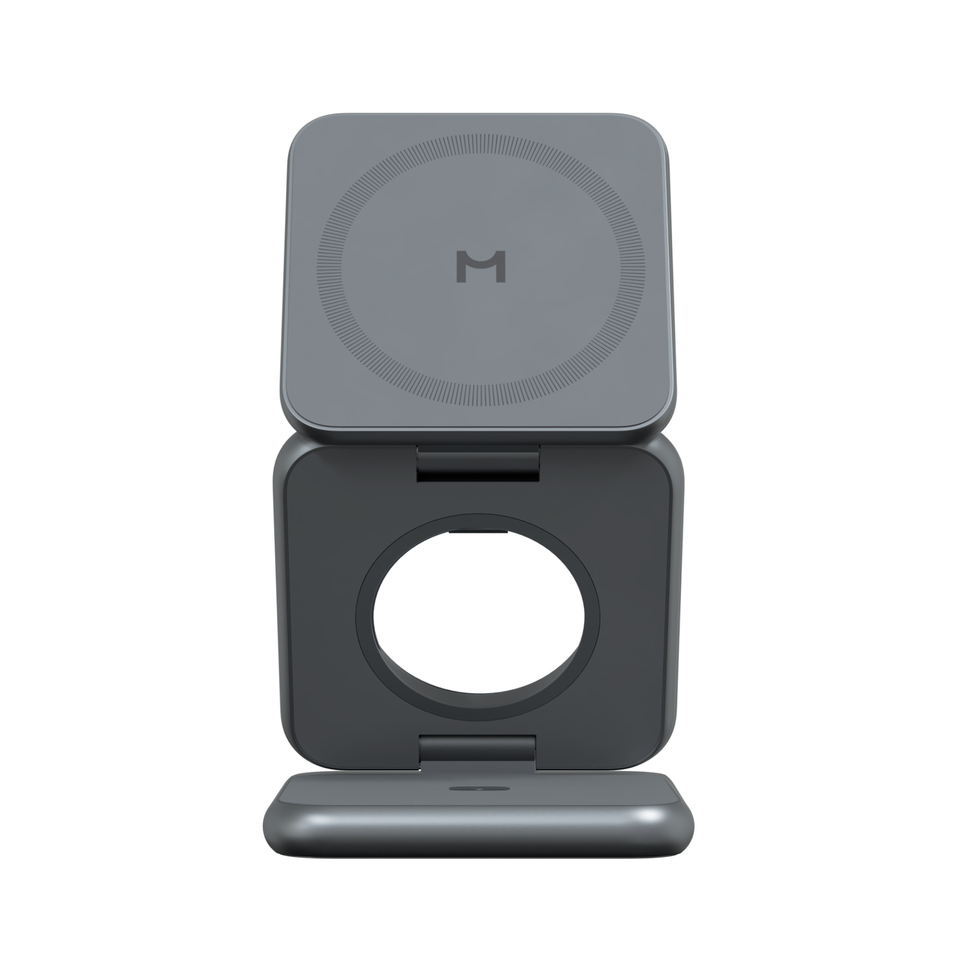 Беспроводная зарядная станция Magssory Fold Pro 3 в 1 MagSafe 15W (Midnight)