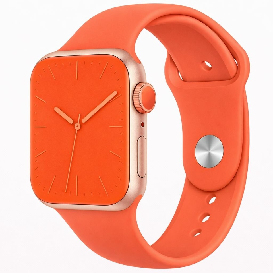 Ремешок силиконовый для Apple Watch 38/40/41, кораловый
