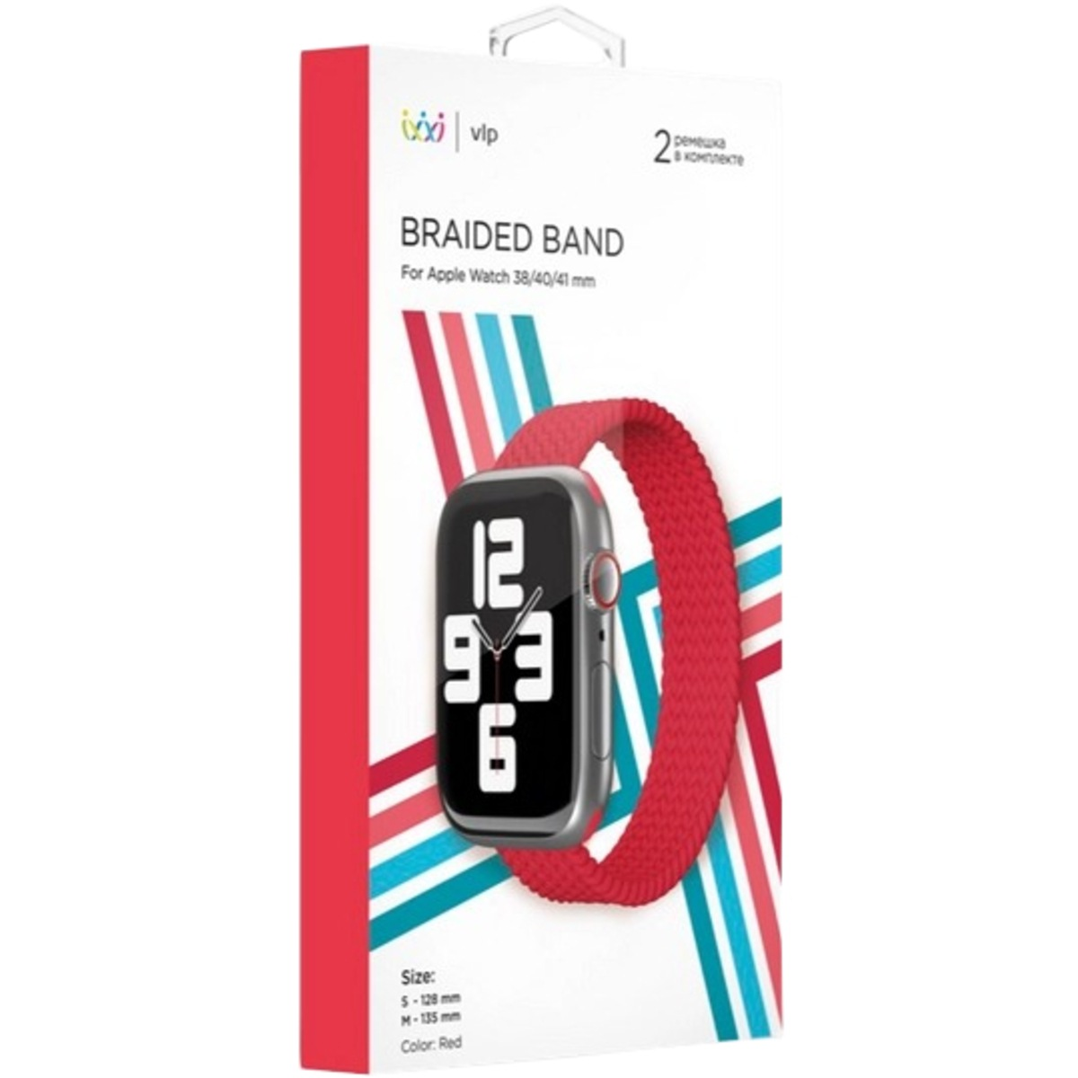 Ремешок нейлон VLP Braided для Apple Watch 38/40/41 красный