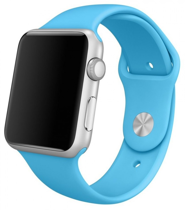 Ремешок силиконовый для Apple Watch 38/40/41, голубой
