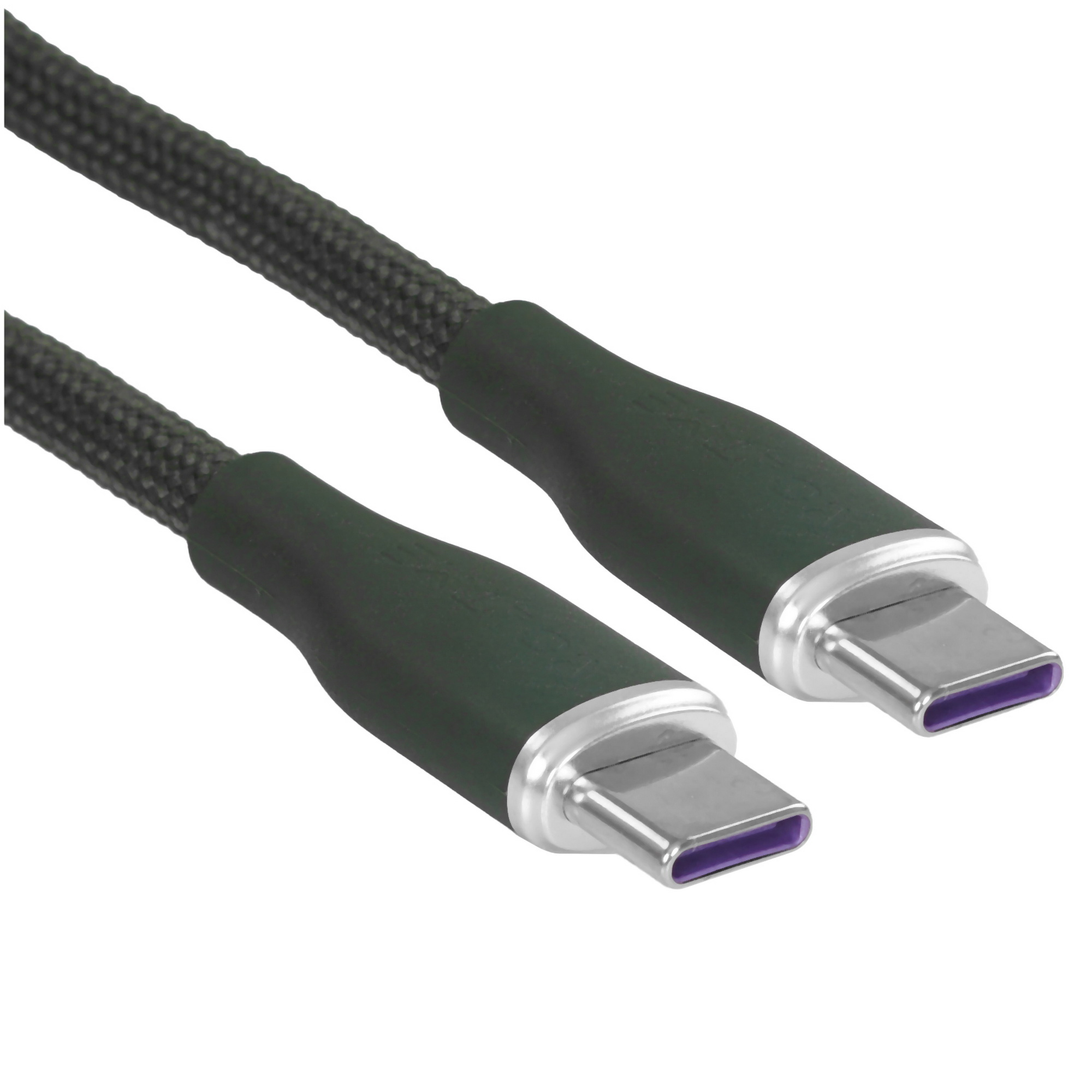 Кабель USB2.0 CTC 5A, USB-С - USB-C, 240W, 1.2м, Зеленый, VOLTME