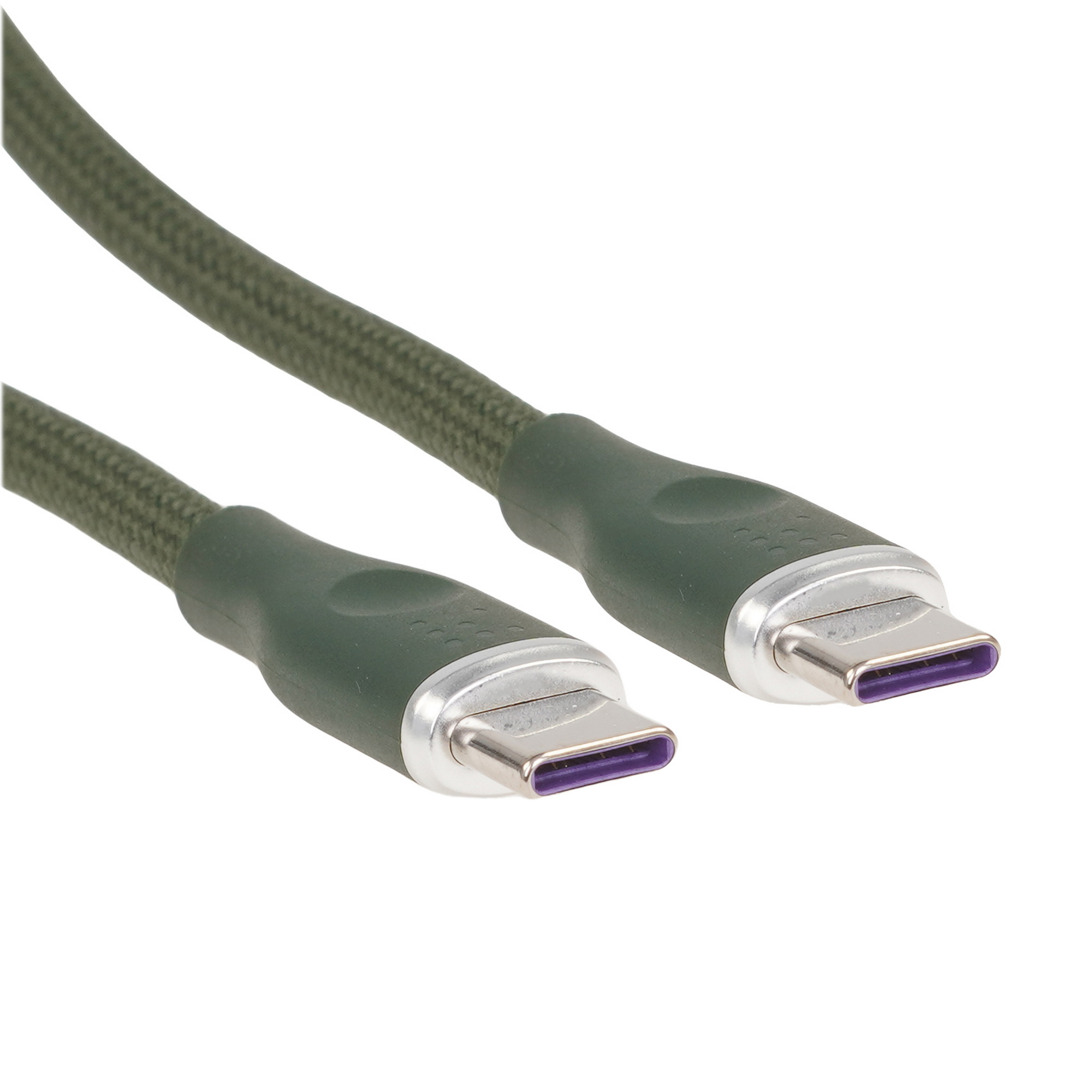 Кабель USB2.0 CTC 5A, USB-С - USB-C, 240W, 2.0 м, Зеленый, VOLTME