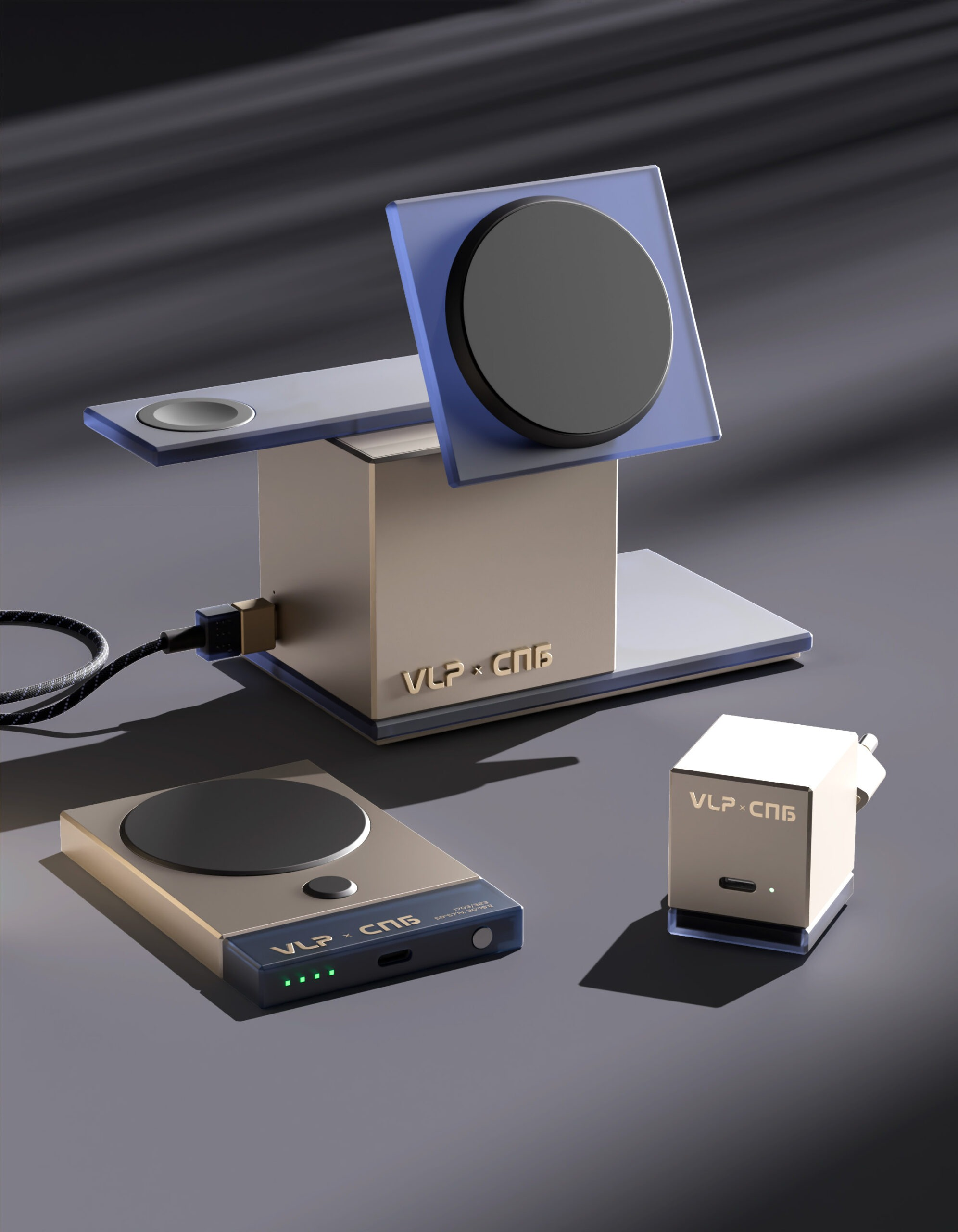 Беспроводная зарядная станция VLP x СПБ NEO 3 в 1 MagSafe 25W (Северное лето)