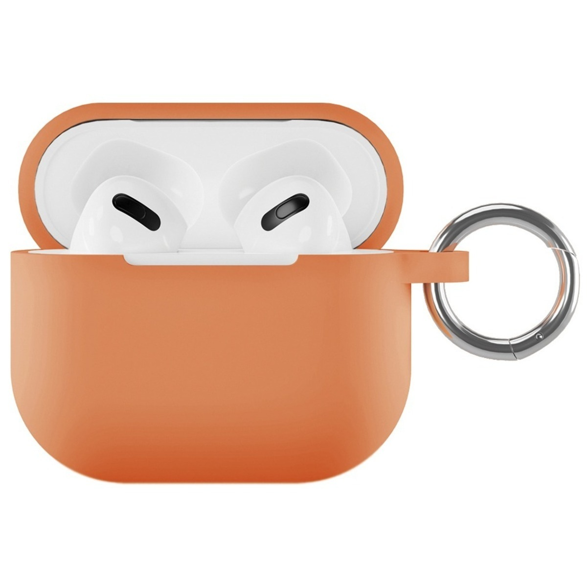 Чехол защитный VLP Soft Touch, с кольцом, для AirPods 3 оранжевый