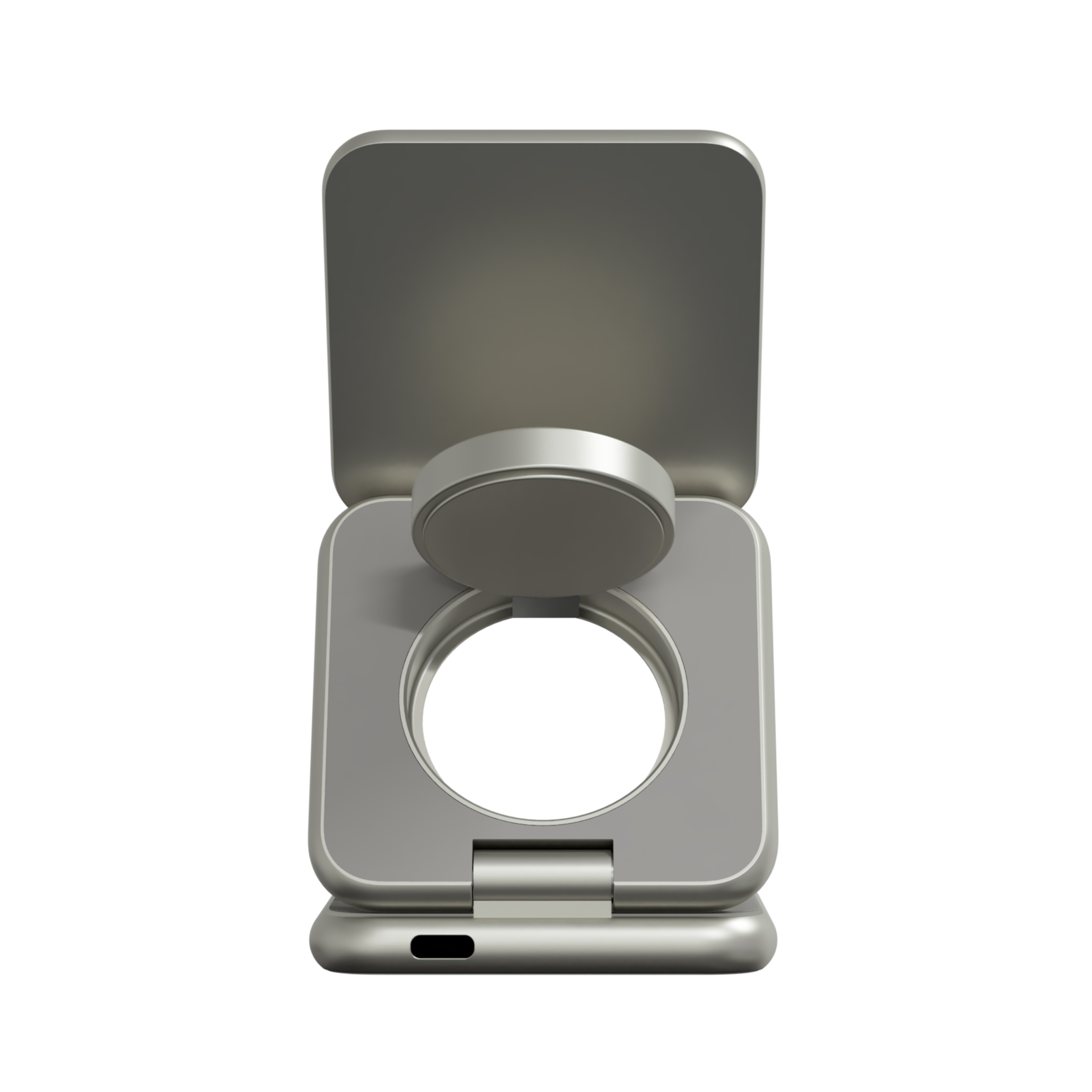 Беспроводная зарядная станция Magssory Fold Pro 3 в 1 MagSafe 15W (Titanium)
