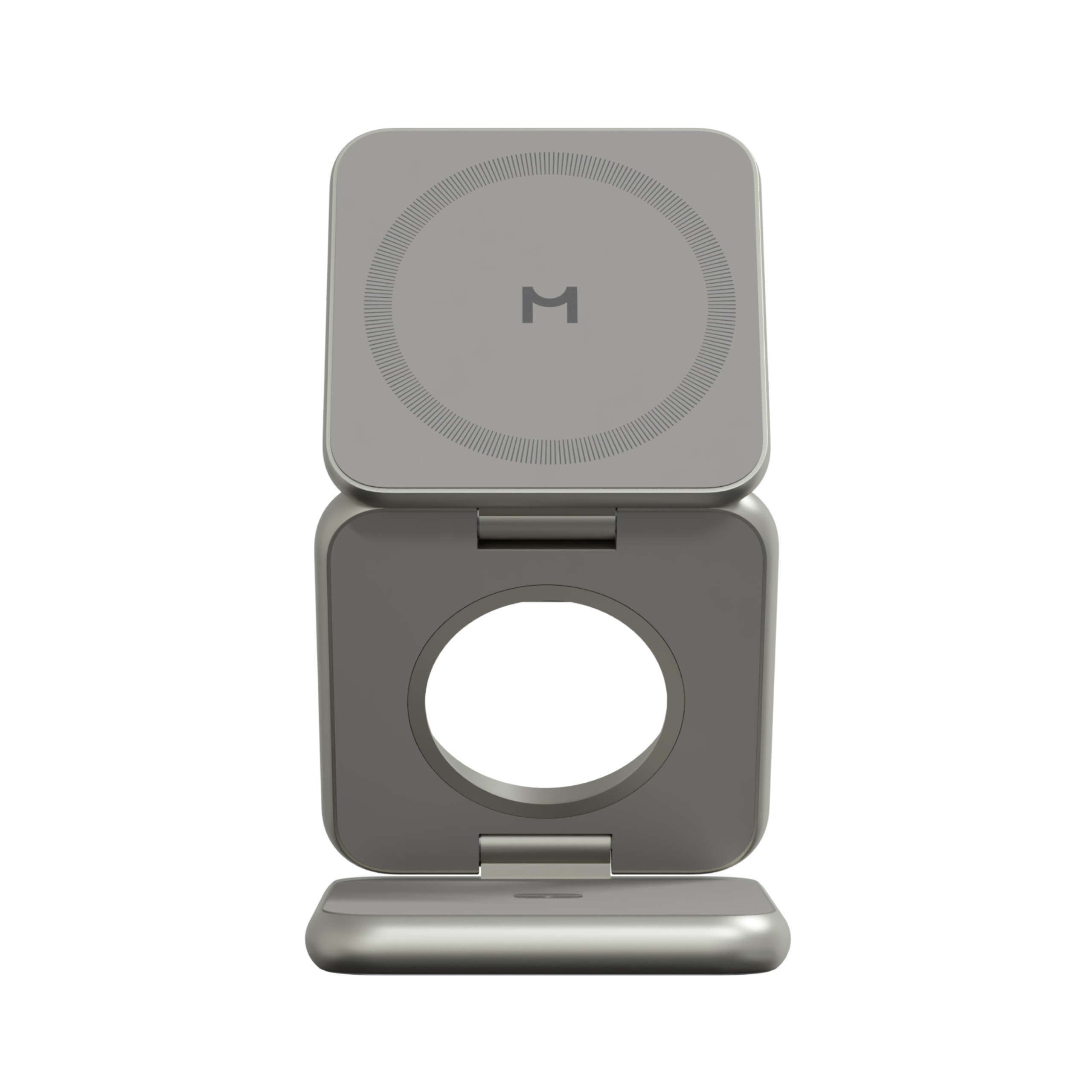 Беспроводная зарядная станция Magssory Fold Pro 3 в 1 MagSafe 15W (Titanium)