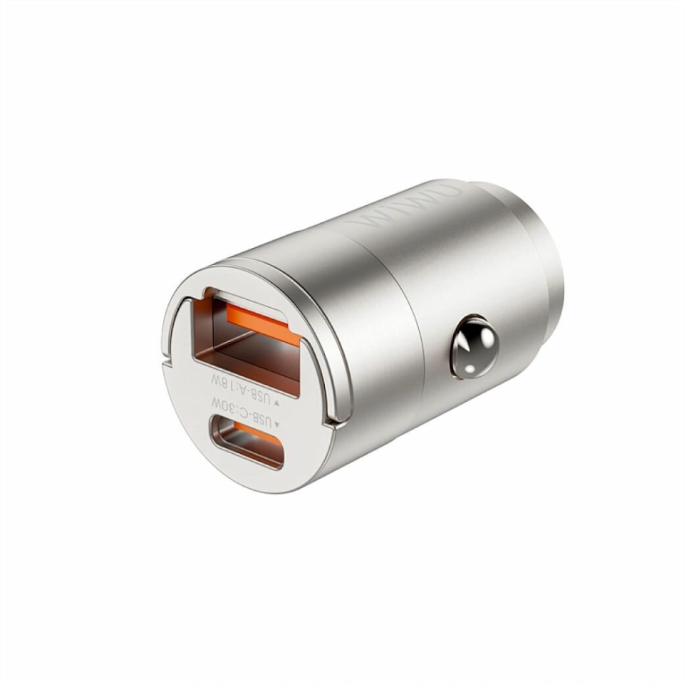 Автомобильное зарядное устройство Wiwu Nano USB-A + USB-C