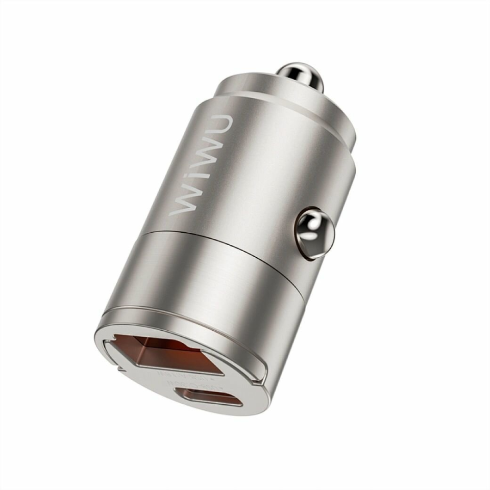 Автомобильное зарядное устройство Wiwu Nano USB-A + USB-C
