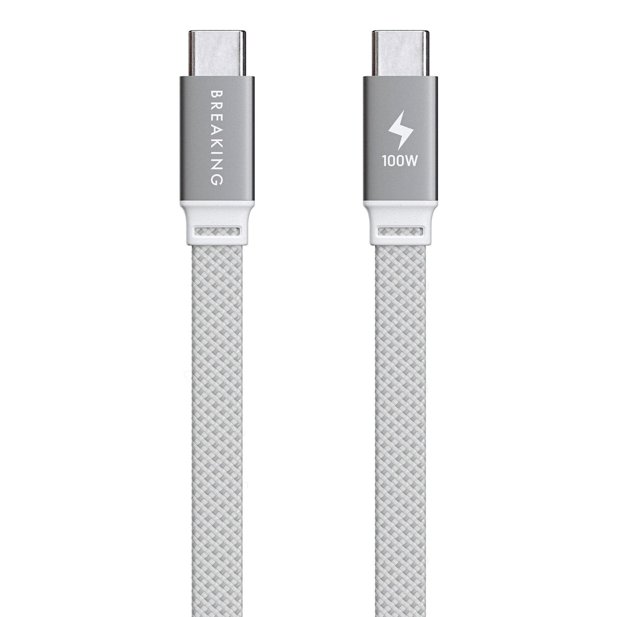 Кабель Breaking Neo Magnetic USB-C - UCB-C 100W, 1m, серебристый