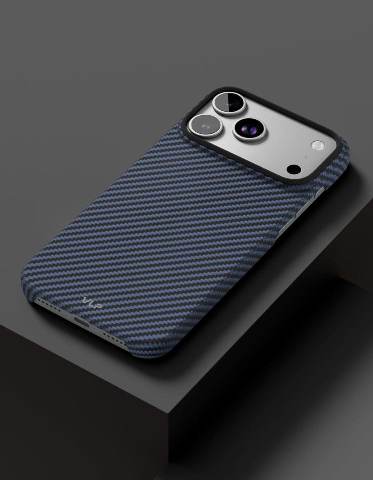 Чехол VLP Kevlar Case с MagSafe для iPhone 17 Pro Max /18 Pro Max (Синий)