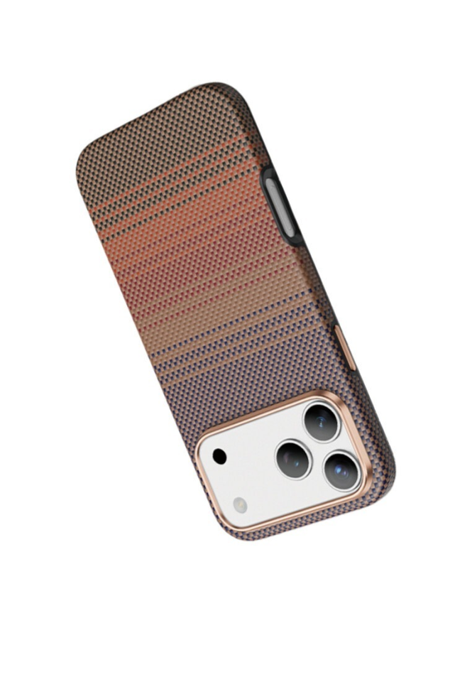 Чехол Kwi-Ni c MagSafe для iPhone 17 Pro Max под карбон, Sunset