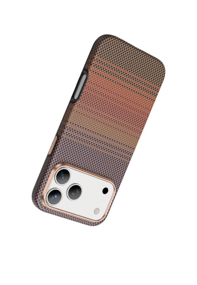 Чехол Kwi-Ni c MagSafe для iPhone 17 Pro Max под карбон, Sunset