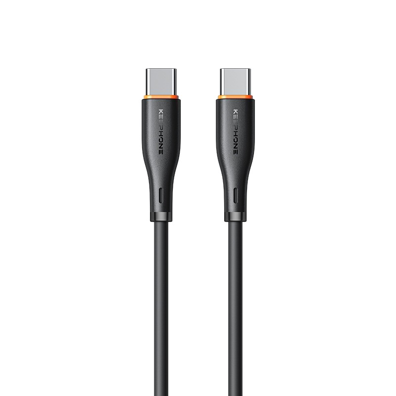 Кабель Keephone Liquid Silicone 60W USB-С - USB-C 1m (Black)