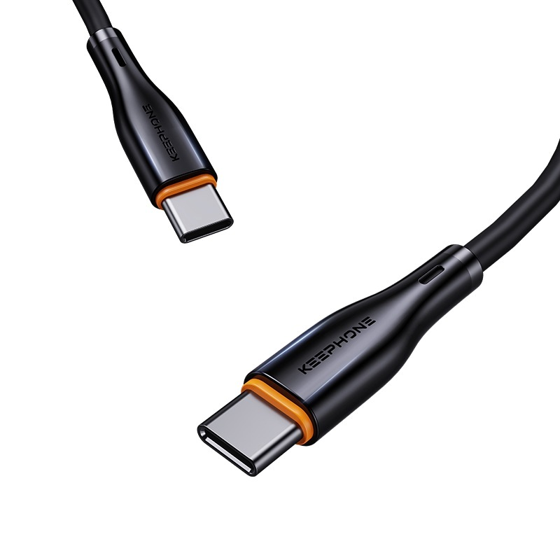 Кабель Keephone Liquid Silicone 60W USB-С - USB-C 1m (Black)