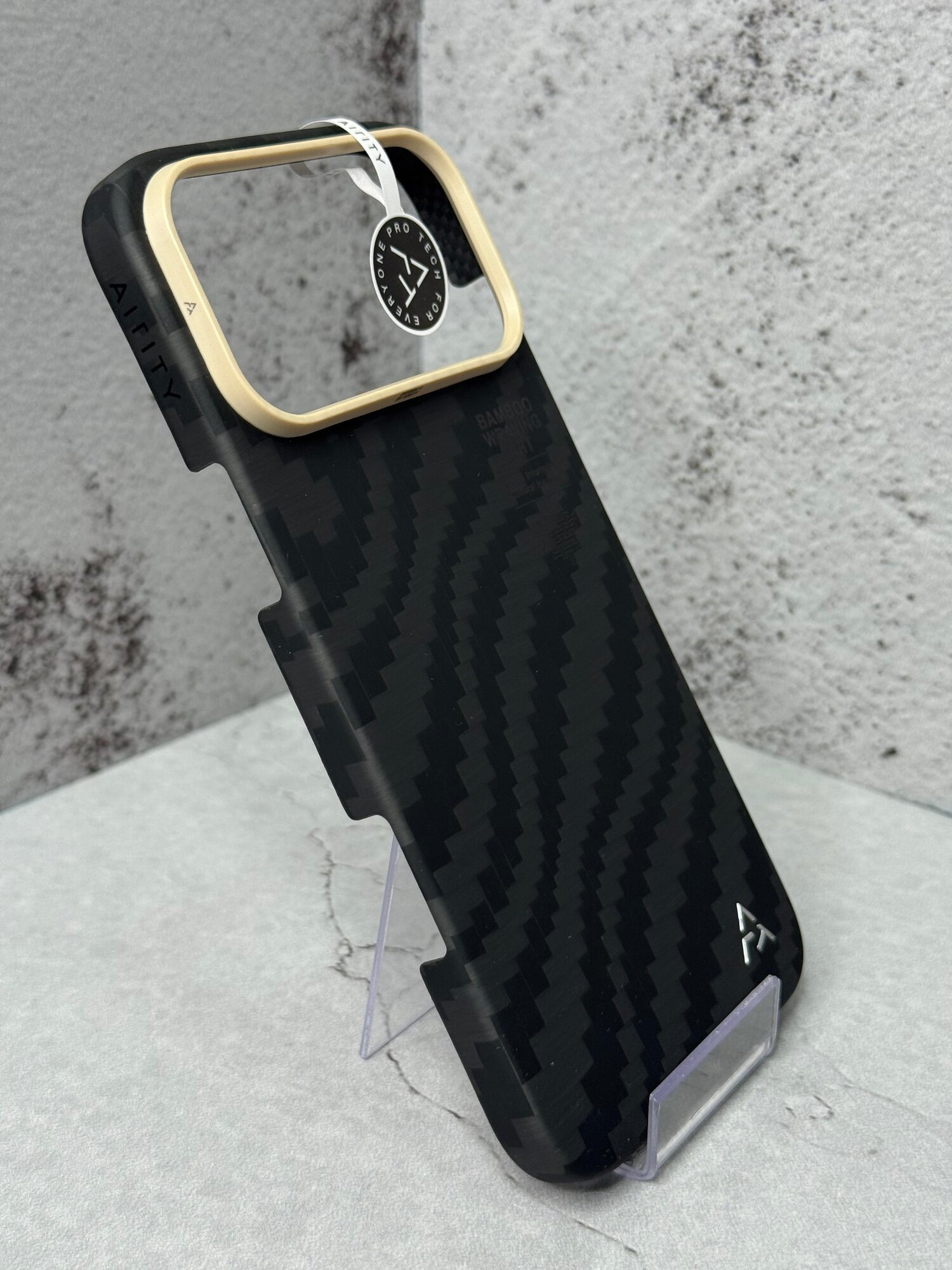 Чехол Airity Bamboo Shadow Orient с MagSafe для iPhone 17 Pro / 18 Pro, Fog Black
