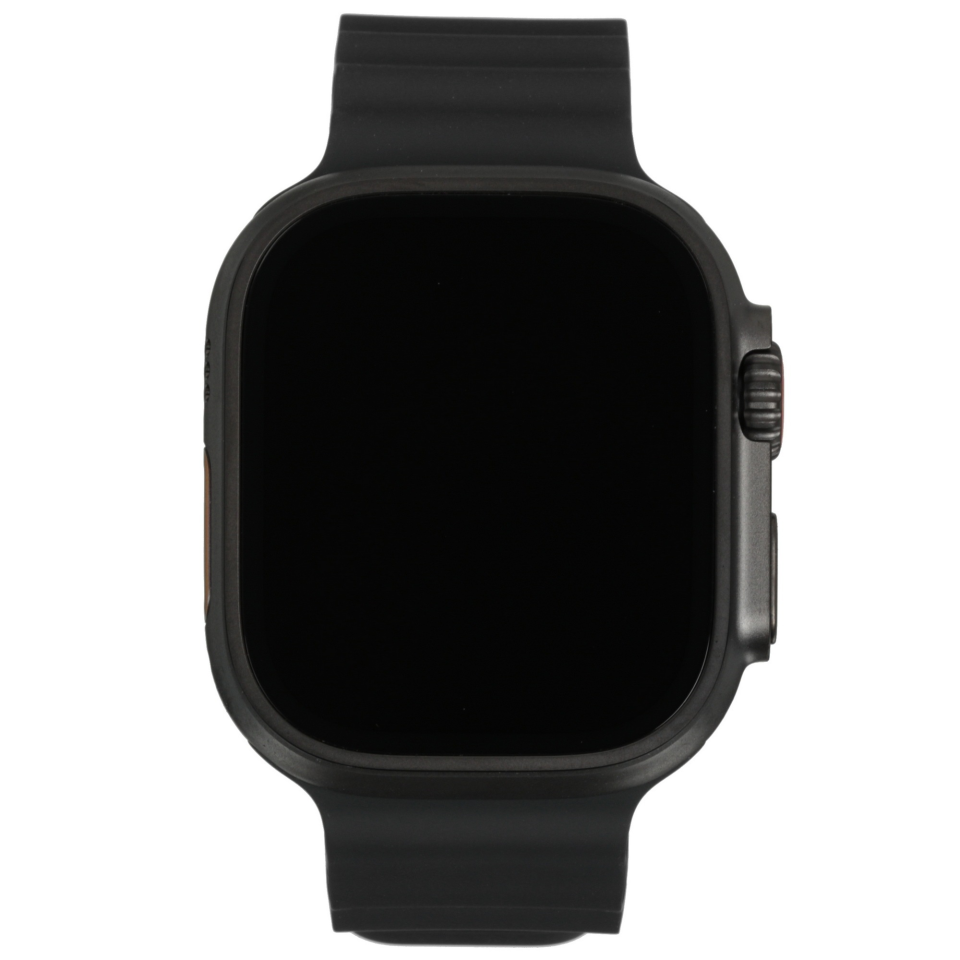 Apple Watch Ultra 2 2024 49mm Black Titanium Case with Black Ocean Band One Size