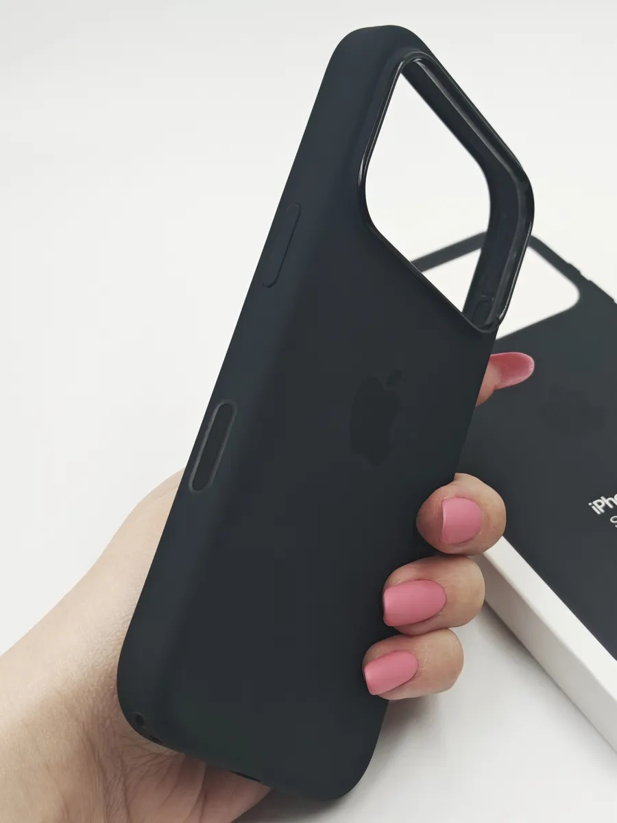 Чехол Silicone Case 17 Pro Max/18 Pro Max угольно-серый (лого)