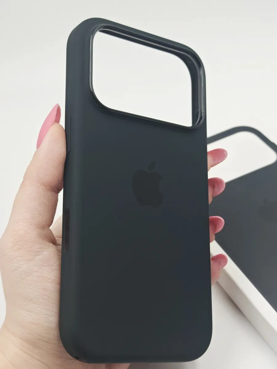 Чехол Silicone Case 17 Pro Max/18 Pro Max угольно-серый (лого)