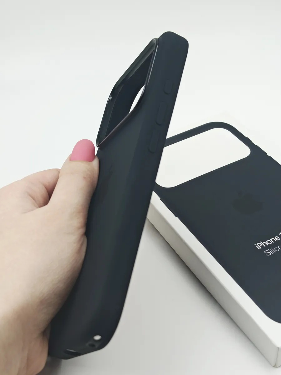 Чехол Silicone Case 17 Pro Max/18 Pro Max угольно-серый (лого)