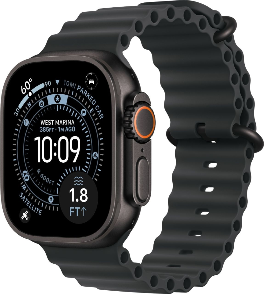 Apple Watch Ultra 3 49 mm Black Titanium Alpine Loop Light Blue