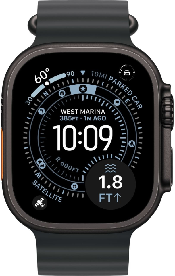 Apple Watch Ultra 3 49 mm Black Titanium Alpine Loop Light Blue