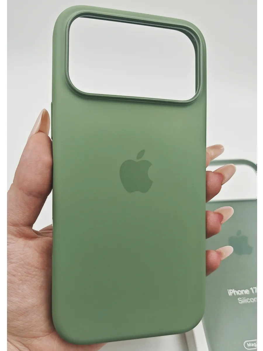 Чехол Silicone Case 17 Pro/18 Pro темно-зеленый (лого)